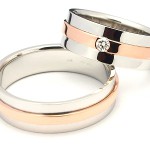 Svatební - snubní prsteny z červeného a bílého zlata